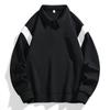 Men's New Spring and Autumn Trendy Stand-up Collar Tops, Trendy Casual Loose Long-sleeved Sweatshirts for Men
