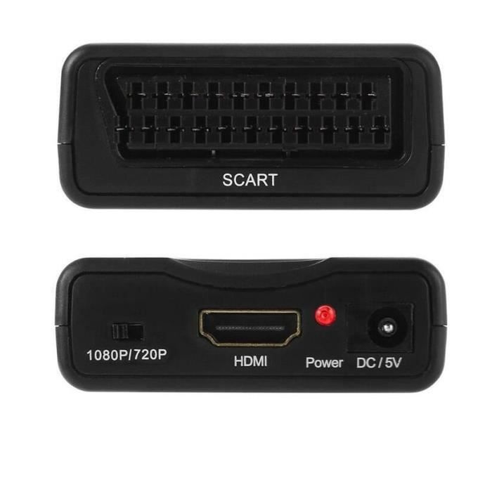 Convertisseur Péritel-HDMI - Adaptateur Scart vers HDMI 1080P HD