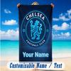 Beach Towel Custom Name Text, Quick Dry Large Towel For Beach HomeChelsea FC