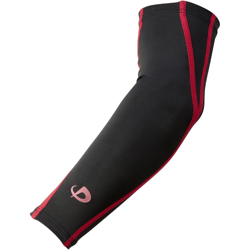 Phiten Sports Sleeve X30 Arm Sleeves 2-Pack Medium Black/Red for Running Volleyball Tennis Badminton