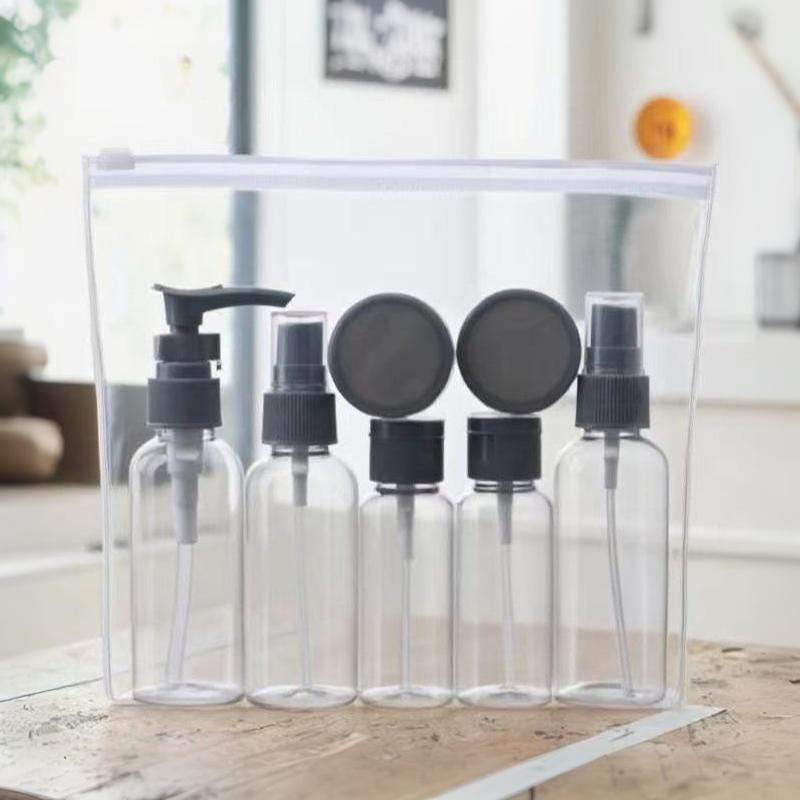 11Pcs Portable Travel Bottles Set 40/60ml Empty Soft Plastic Refillable Leakproof Shampoo Lotion Containers for Trip