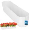 Flowerpot Box Oval for Balcony Terrace Rustic White 600 MM