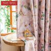 1 шт. Серия Nuan Стиль Французская Деревня Блэкаут Шторы Розовый Принт Камелии Шторы для Спальни Гостиной Балконного Окна для Домашнего Декора
