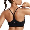 CRZ YOGA Sports Padded Asian Size M Women's Bra, Racerback, Y-Back, Camisole, Butterluxe, Fit, Black,