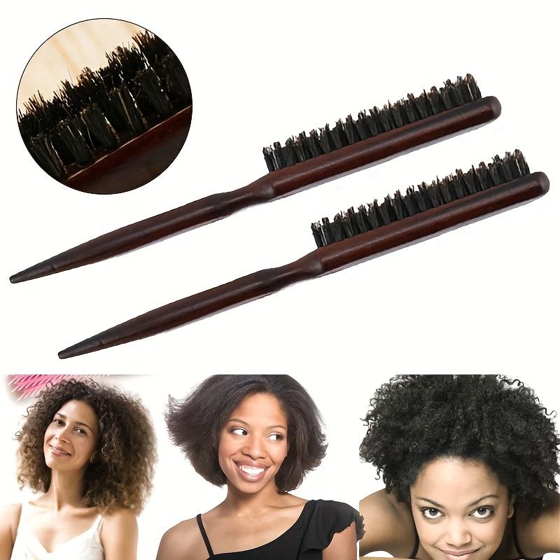 Anti Iron Comb, Wild Boar Bristle Curly Hair Brush, Natural Wood Hair Brush, Professional Salon Hairdressing Comb, Creating Fluffy Hair