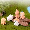 Realistic Mini Resin Dogs Cute Animals Dog Ornaments  Fairy Garden Accessorie