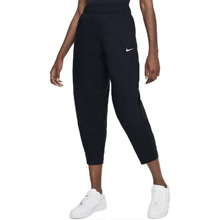 Nike Спортивная одежда Essential Solid Logo Loose Casual Long Брюки женские низы черного цвета DD5975-010