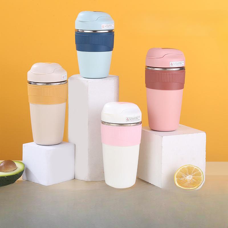 Stainless Steel Mug Creative Double Drinking Straw Cups Large Capacity Children's Cups Simple Couple Cups for Men and Women.