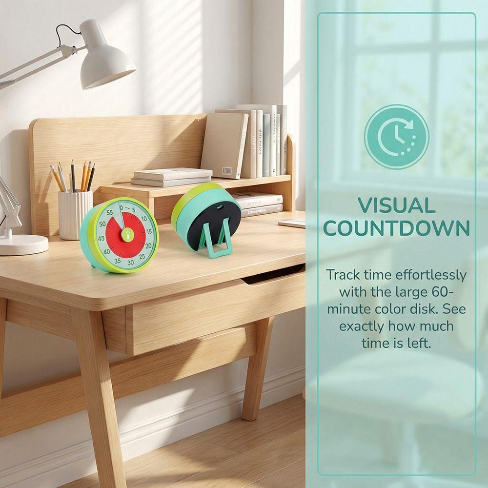 60 Minute Multi-functional Timer Digital Display Multi-function Countdown Digital Timer Silent Alarm Function Visual Timer