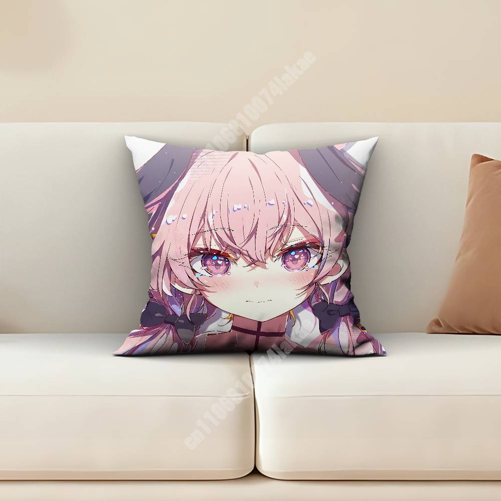 Blue Archive Shimoe Koharu Pillow Cover Sofa Couch Cushion Case Home Living Room Decoration