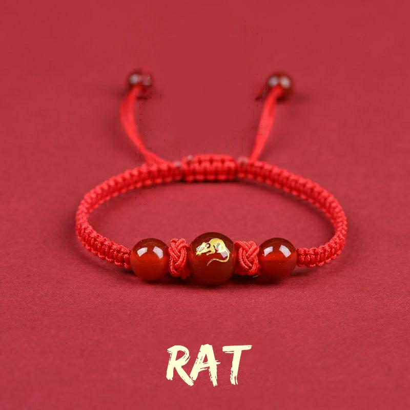 Китайский Зодиак Красный Веревочный Плетеный Браслет Год Удачи Ювелирные Изделия Для Мужчин Женщин Подарок