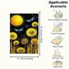 "Dandelion Dreams: Celestial Night Art Print"Blanket Flannel Throw Blanket for Sofa, Bed, Travel, Camping, Office, Couch, Chair, And Bed Gif