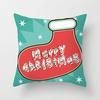 Wish Home Christmas Snowflake Digital Printing Peach Skin Car Pillow Cushion Pillow Case