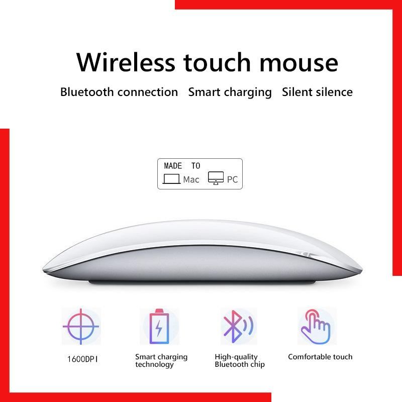 Беспроводная Bluetooth Компьютерная Мышь Magic Двухрежимная Бесшумная Перезаряжаемая Сенсорная Тонкая Эргономичная Мышь для ПК Для Macbook Air