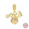 925 Silver Golden Cross Charms Beads For 3mm Bracelet DIY Jewelry Making Women Gifts New In 