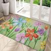 1 шт. анти-усталостные кухонные коврики, красочный цветочный принт, водонепроницаемый нескользящий толстый мягкий кухонный коврик, прочный, удобный стоячий коврик для кухни