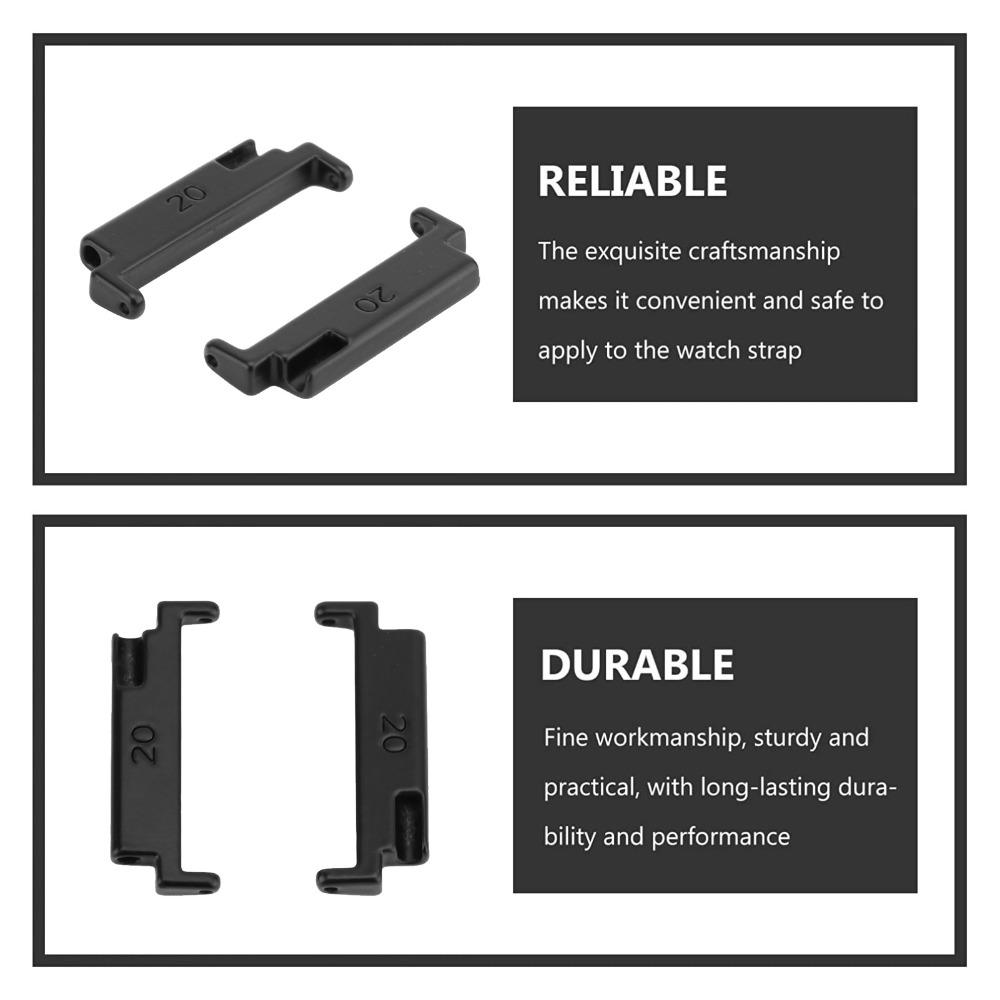 1 Pair 20 To 22mm Watch Strap Connector Black Color Band Connection Adapter  Damaged Connectors