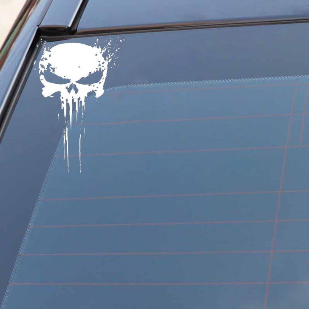Waterproof Auto Reflective Sticker Car Skull Decal 3D Car Stickers Punisher Skull Sticker