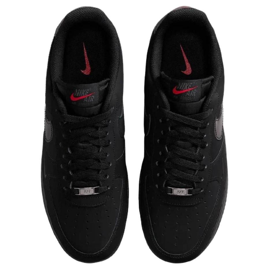 Nike Кроссовки Air Force 1 Low 07 LV8 Черный Лакированный Свуш Унисекс Темно-Дымчато-Серый Университетский Красный IR0199-010