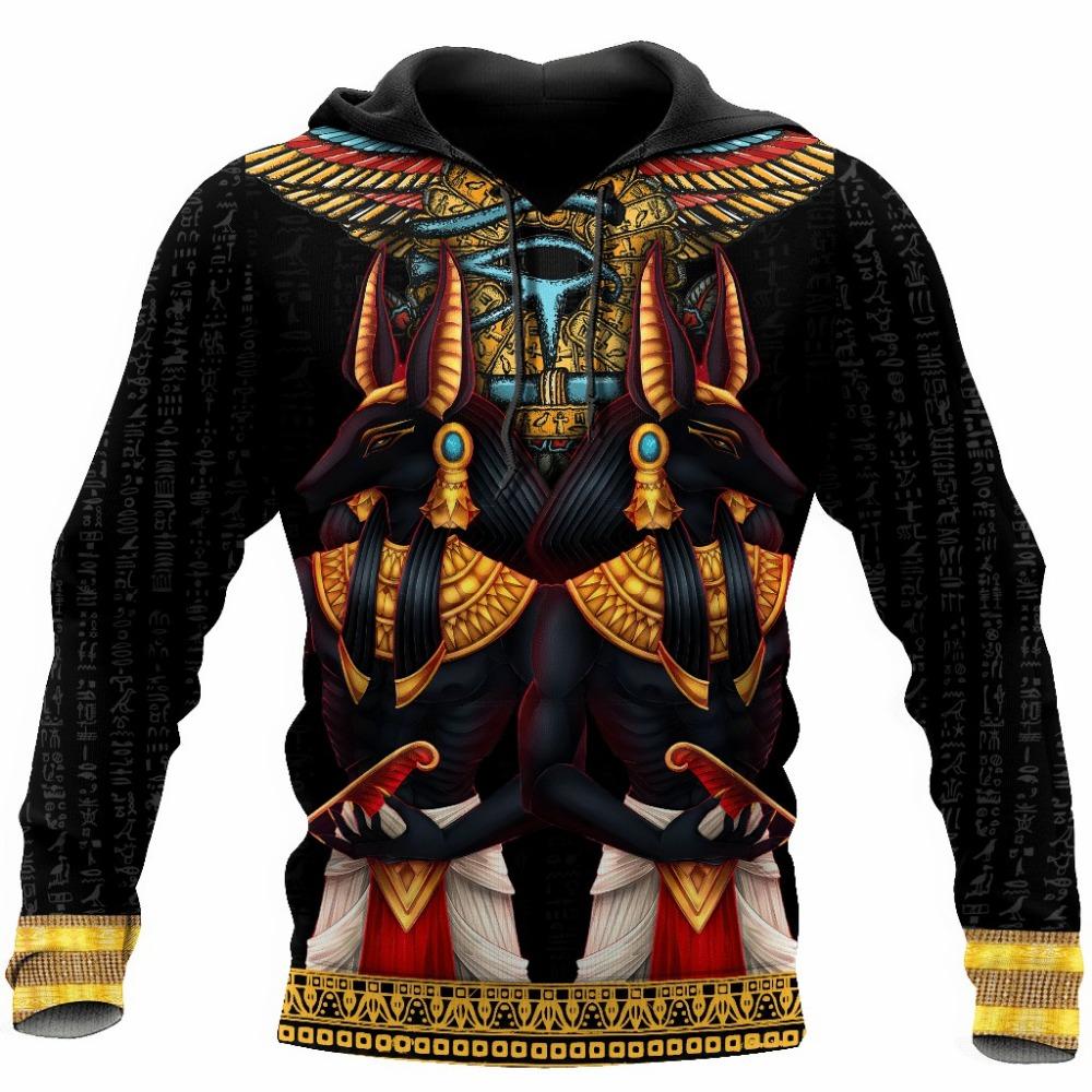 Мужская толстовка с капюшоном Eygpt Anubis Design Hoodies 3D Print Graphic Tops Autumn Long Sleeve Streetwear Hooded Hoodie For Men Clothes