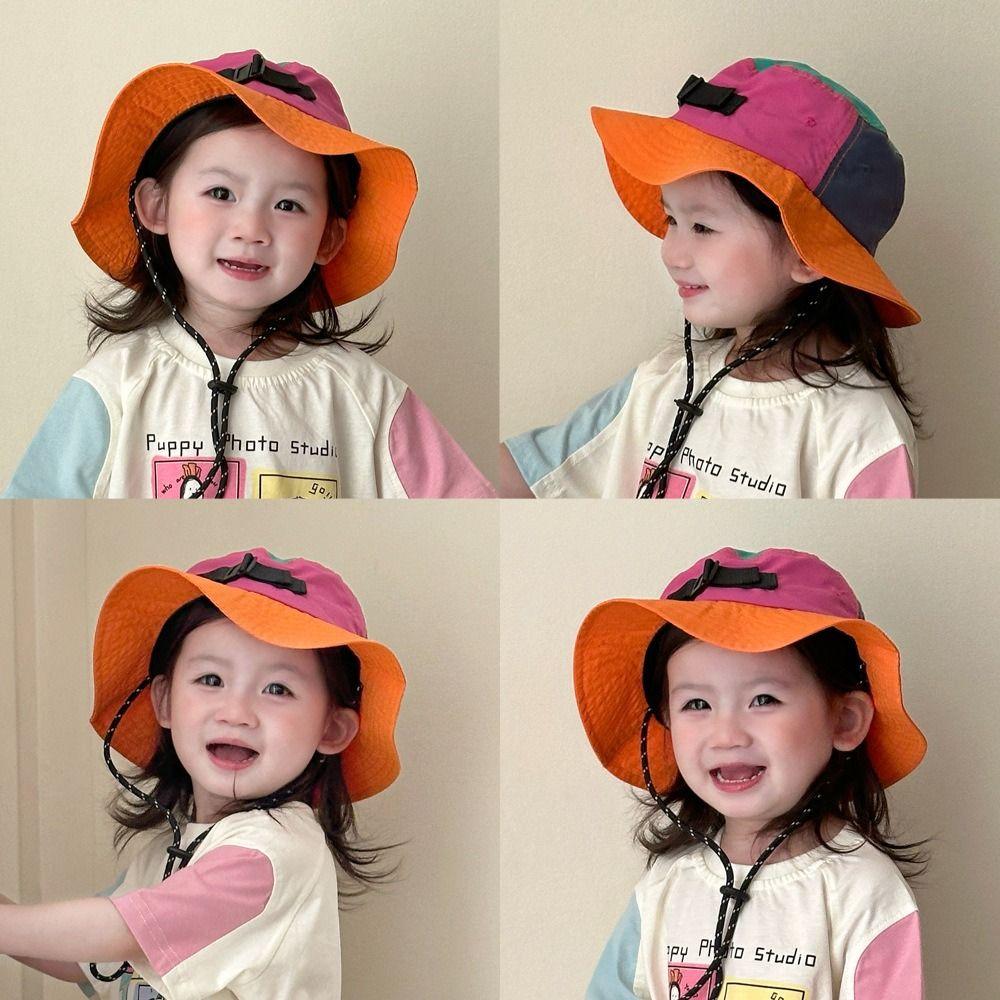 Quick-dry Sunscreen Hat Summer Fisherman Caps New Children Bucket Cap 3-7 Years