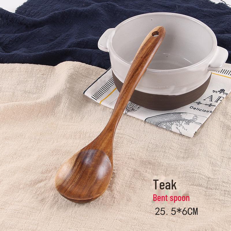 Набор из антипригарной кухонной ложки и лопатки из тикового дерева с гравировкой логотипа