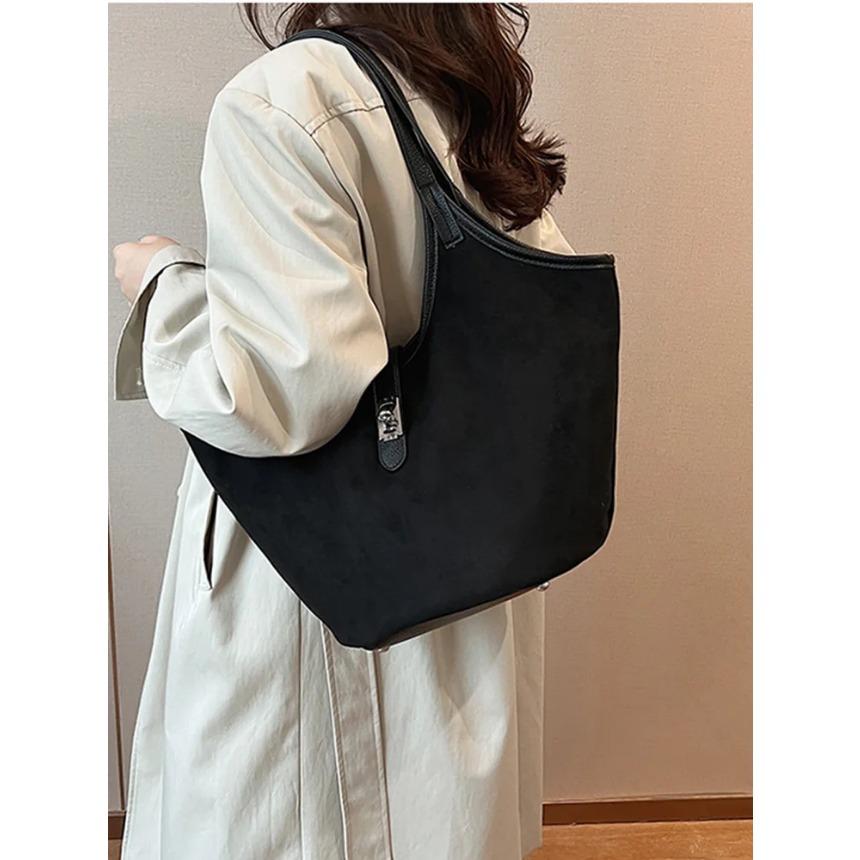 Осень-зима винтажная искусственная замша женская сумка новая большая вместимость сумки для поездок на работу женские повседневные сумки через плечо