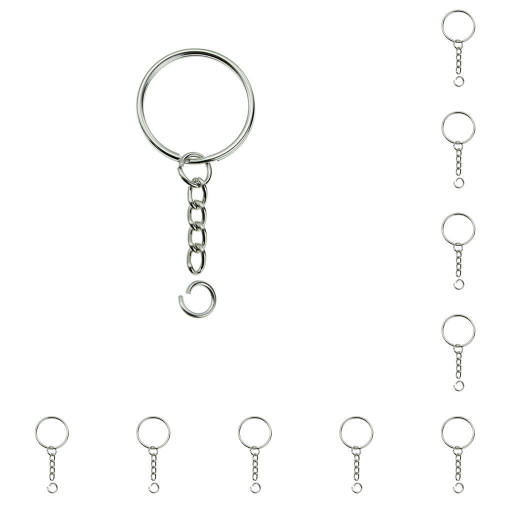 Кольца для ключей Завинчивающийся карабин Металлическое звено пле Длинные круглые подвесные петли Бирка Декоративные держатели Ювелирные аксессуары