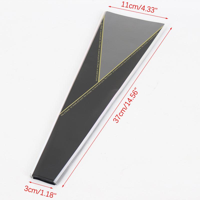 50Pcs Single Rose Sleeves Flower Wrapping Bag Bouquet Packaging Bags Clear Cellophane Floral Wrappers For Valentine'S Day