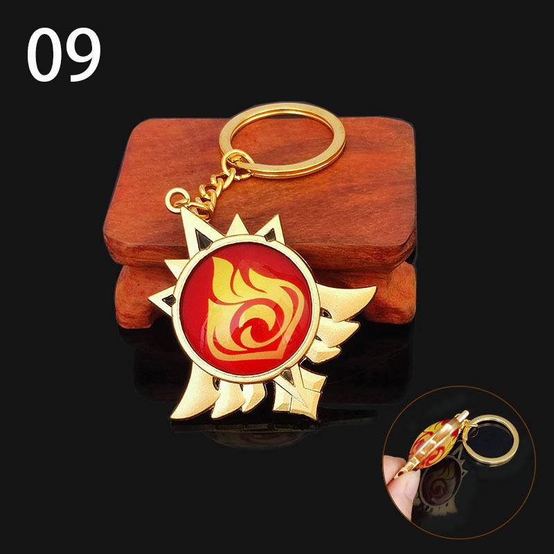 1 шт. Vision Lnazuma Eye Of Original God игрушка брелок светящийся брелок игра Genshin Impact 7 Element Weapons Ganyu