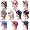 Casual Beanies Headwrap Floral Print Turban Women National Wind Chemotherapy Hat Cotton Hat Bandana
