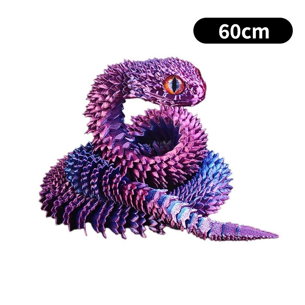 Movable Joint Snake Fidget Toy PLA Simulation Snake New Desktop Ornament Kids Play