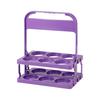 6 Bottle Wine Bottle Carrier Plastic Drink Display Stand Folding Beverage Carrier with Handle Portable Wine Storage Basket for Bar BBQ Picnic