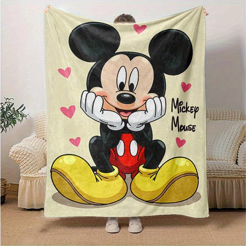 1pc, Mickey Mouse Inspired, Cute and Cozy Blanket for All Seasons, Soft Flannel Throw Blanket, Versatile & Cozy for Bedroom, Living Room, Travel, Camp