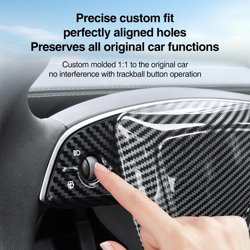 Heenvn For Tesla Model Y Juniper Model Y L 2025-2026 Model 3 Highland 2024-2026 ABS Car Steering Wheel Button Panel Trim Cover