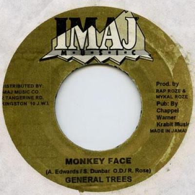 7-дюймовая пластинка GENERAL TREES - Monkey Face none Imaj 1997 Ямайка Регги, Ска и Даб