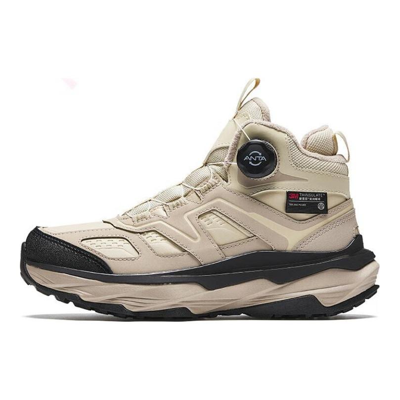 Anta Jumping Ridge модные удобные универсальные нескользящие теплые высокие повседневные туфли женские повседневные туфли бежево-черные 122518965-4