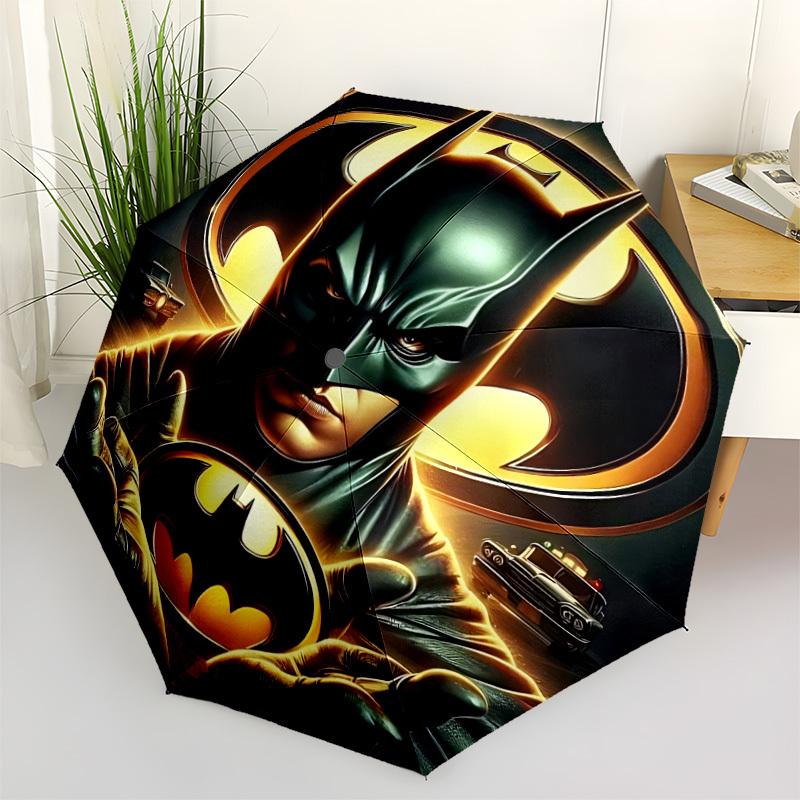 1pc Batman Symbols Umbrella - Automatic Open Compact Travel Umbrella with 50-Rib Durable Frame yy251021093