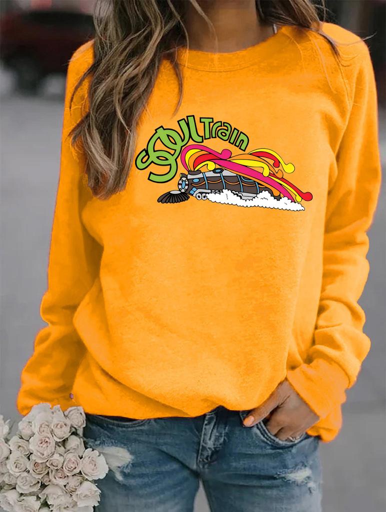 Женская зимняя модная толстовка с круглым вырезом и длинными рукавами, украшенная множеством стильных узоров