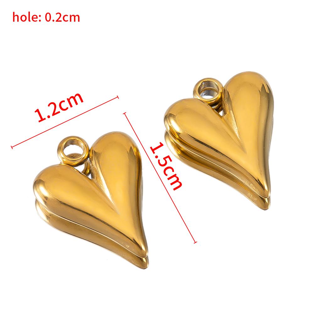 5pcs Stainless Steel Geometric Heart Bowknot Charms Pendants DIY Jewelry Making Findings Necklace Bracelets Earrings Supplies