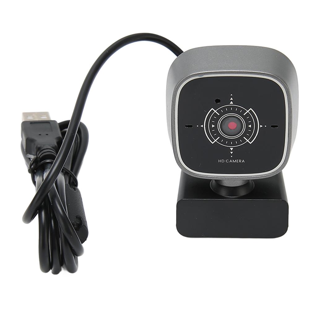 USB Webcam 1080P 30FPS Noise Reduction Dual Microphone Rotatable Plug and Play PC Camera for Desktop Laptop Video Chat