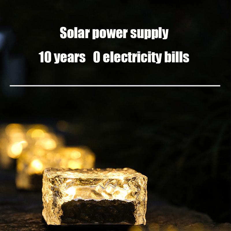 Солнечный уличный кубик льда кирпичи камни огни солнечный 1 светодиод в земле дорожки патио двор сад светящийся свет