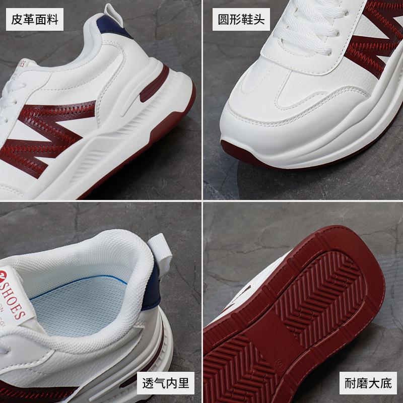 2025 весна маленькие белые туфли новая корейская версия женские студенческие туфли на платформе с увеличенным каблуком спортивная обувь повседневная уличная обувь K903