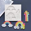 Rainbow Silicone Sugarcraft Mold Resin Tools Cupcake Baking Mould Fondant Cake Decorating Tools