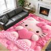 Crystal Velvet Rug Custom Name Text, Soft Non Slip Floor Mat Home DecorHello Kitty