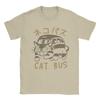 Мужская футболка Spirit Cat Bus Аниме Винтаж 100% Хлопок Футболки с коротким рукавом Футболки с круглым вырезом Одежда С графическим принтом