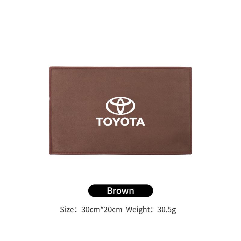 Car Microfiber Cleaning Towel Car Wash Drying Cloth Care Key Accessory For Toyota Corolla Yaris Camry Prius RAV4 CHR Hilux Aygo