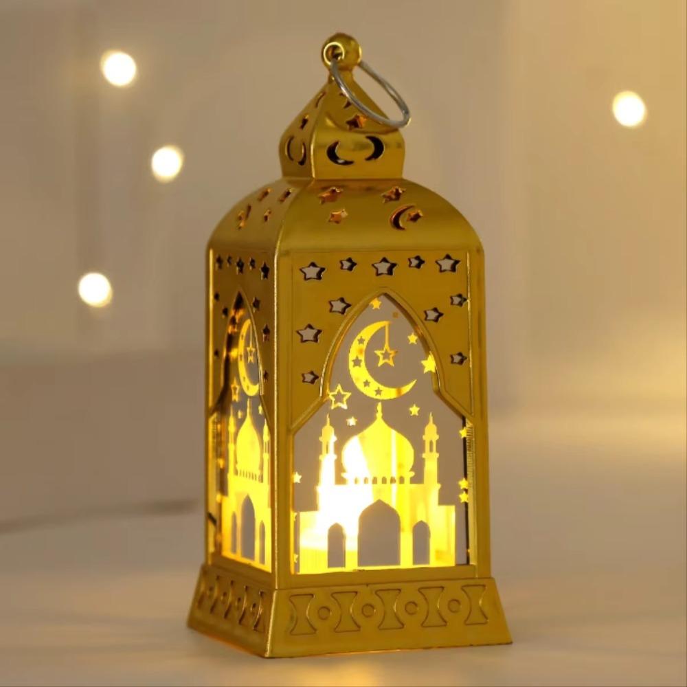LED Candle Lamp Ramadan Decoration LED Star Moon Mubarak Night Light  Eid Party Supplies