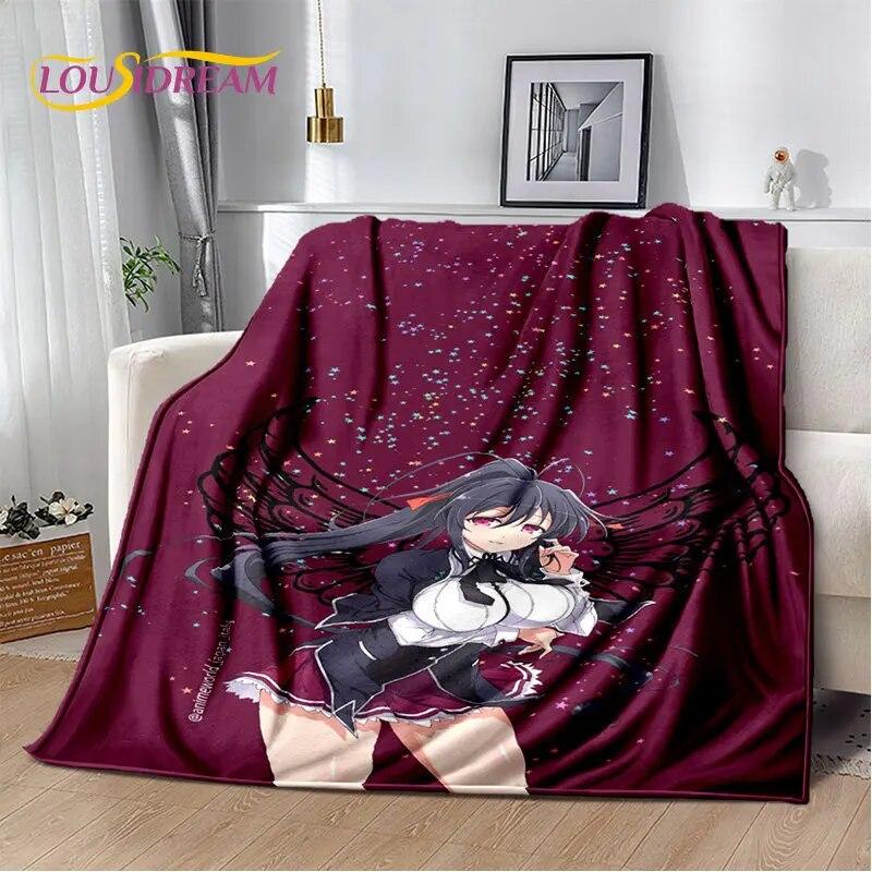 Мягкое плюшевое одеяло для средней школы D×D в стиле аниме для сексуальных девушек, фланелевое одеяло, одеяло для гостиной, спальни, кровати, дивана, чехол для пикника