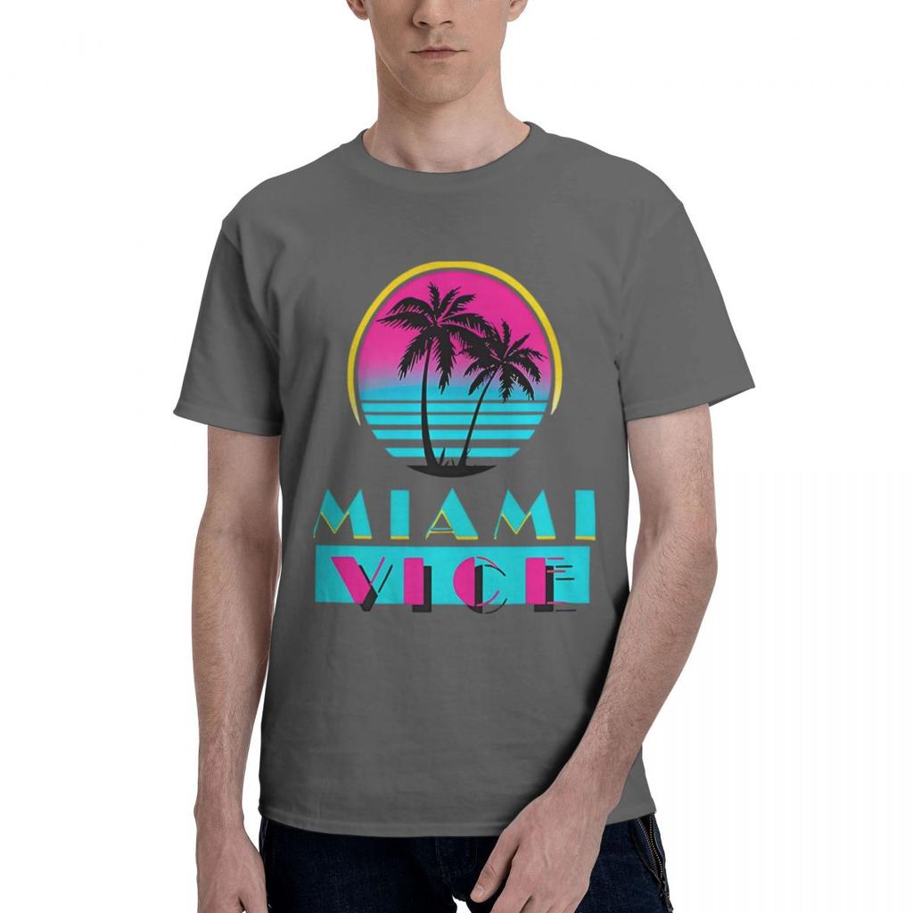 Miami Vice Раунд 100 Хлопок Повседневная Дышащая Удобная Одежда Дизайнерская Одежда Мужчины Мужская Одежда
